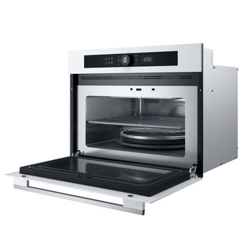 Whirlpool Mikrovlnná trouba Vestavné WMW57DHMW Bílá Elektronické 40 Mikrovlny kombi 900 Perspective open