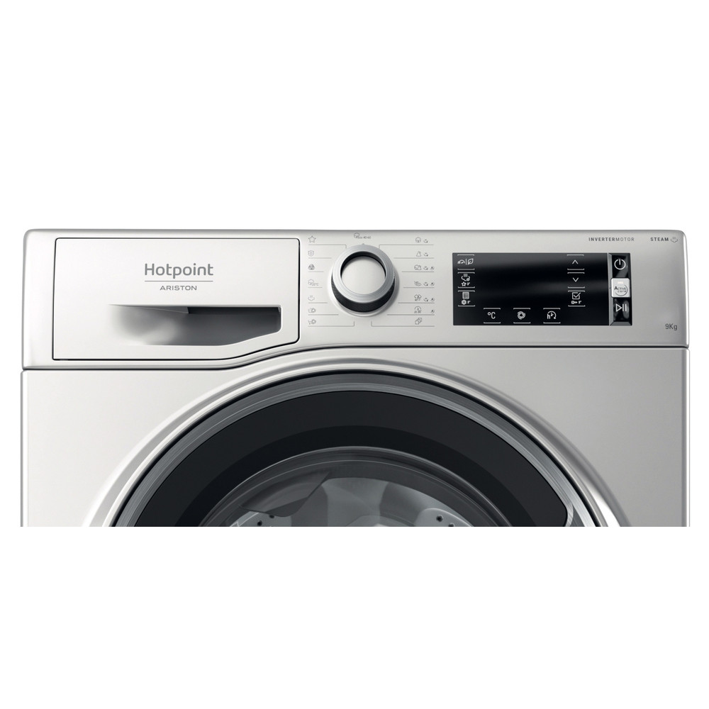 Hotpoint_Ariston Máquina de lavar roupa Livre Instalação NLCD 948 SS A EU N Prateado Carga Frontal A Control panel