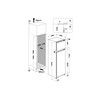 Indesit Combinado Encastre T 16 A1 D/I 2 Aço 2 doors Technical drawing