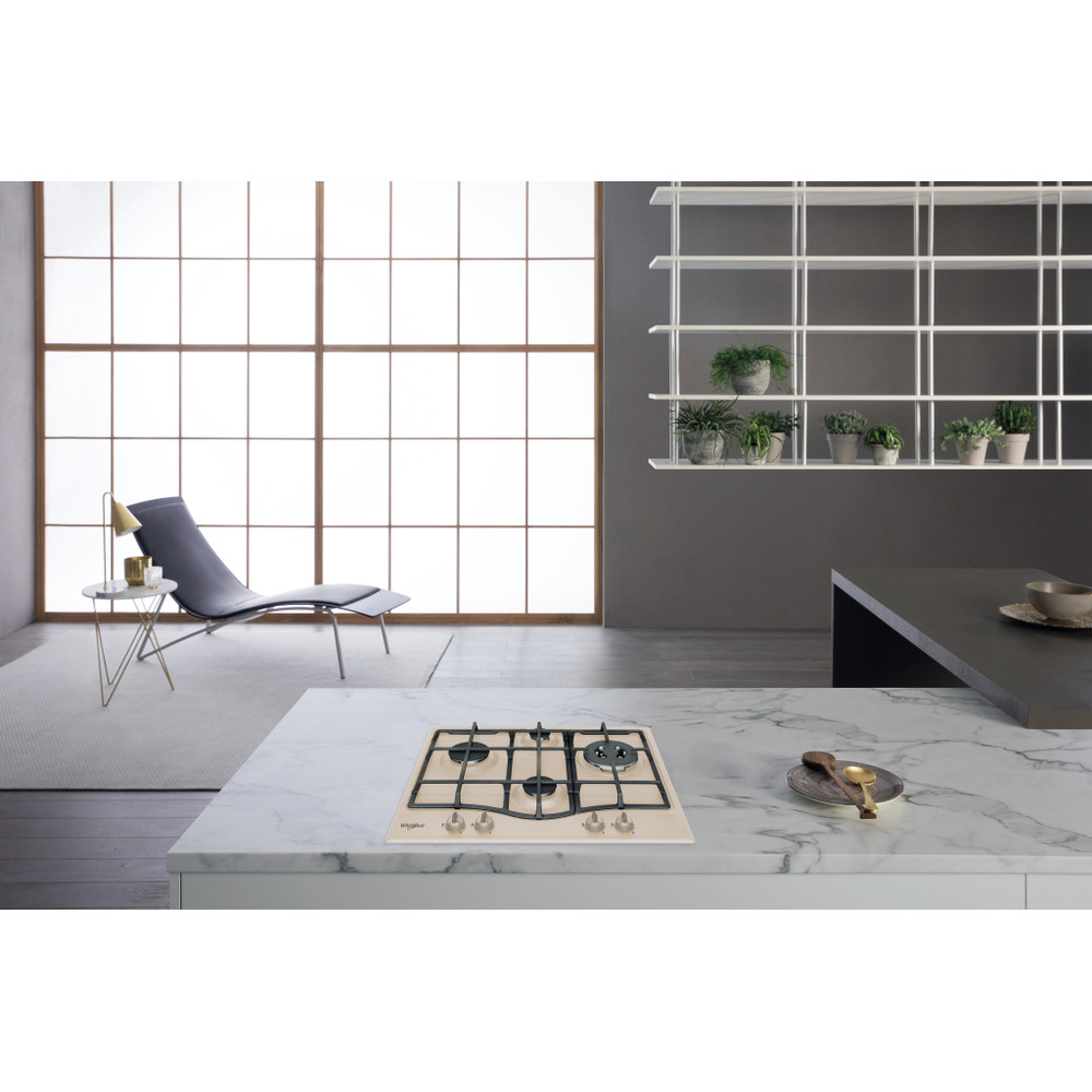 Whirlpool Varná deska GMT 6422 OW Starobílá Plynová Lifestyle frontal top down