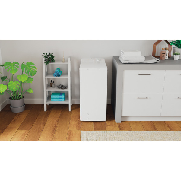 Indesit Práčka Voľne stojace BTW L60400 EE/N Biela Zhora plnená C Lifestyle frontal
