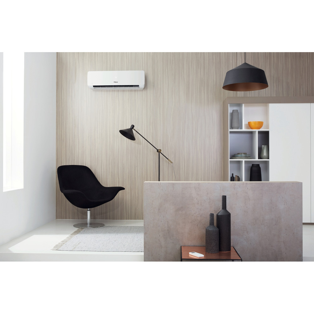 Whirlpool Air Conditioner SPIW312A2WF A++ Inverter Fehér Lifestyle frontal open