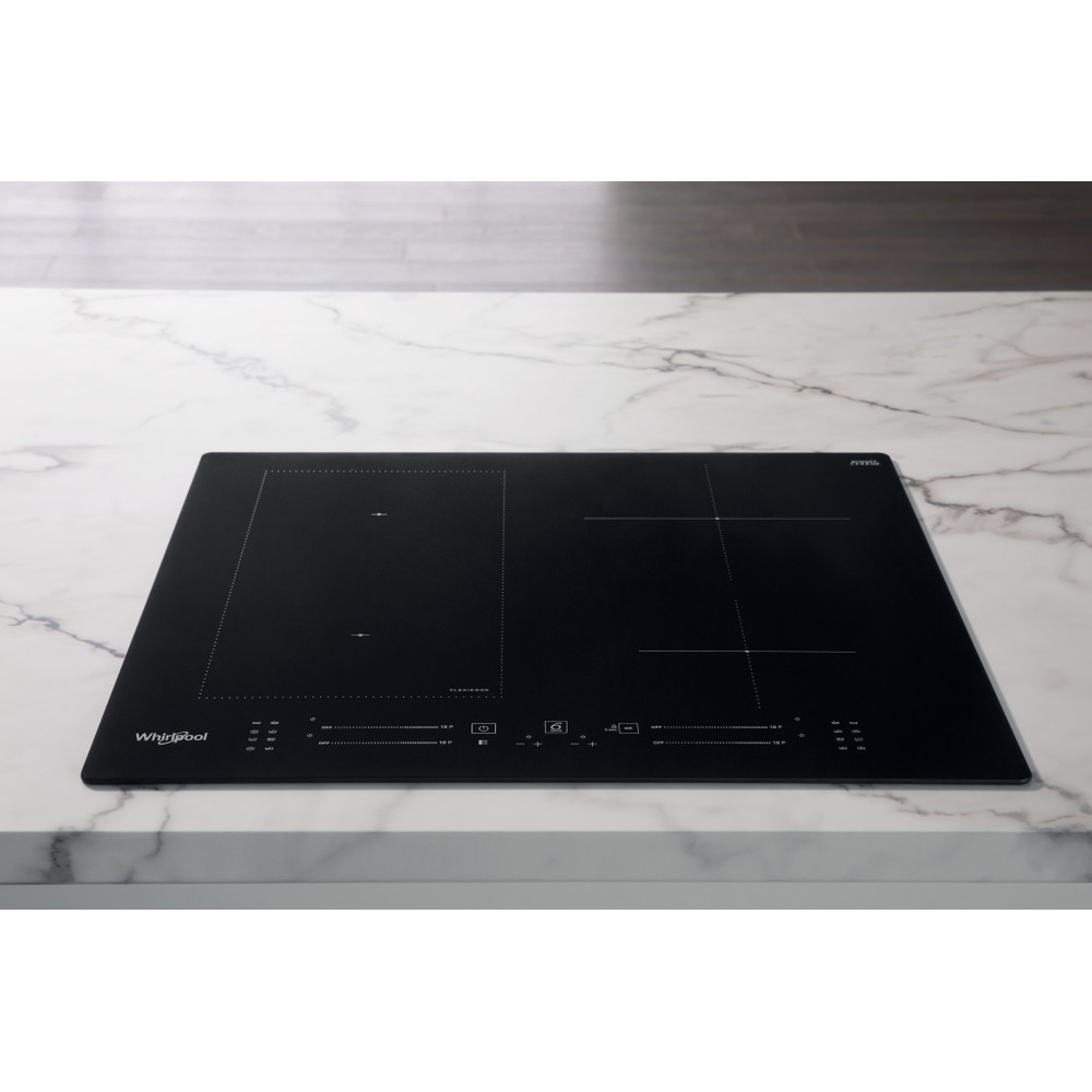 Whirlpool Kookplaat WL S6960 BF Zwart Induction vitroceramic Lifestyle frontal top down