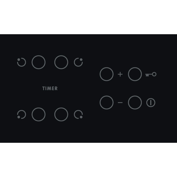 Indesit Μονάδα εστιών AAR 160 C Μαύρο Radiant vitroceramic Control panel