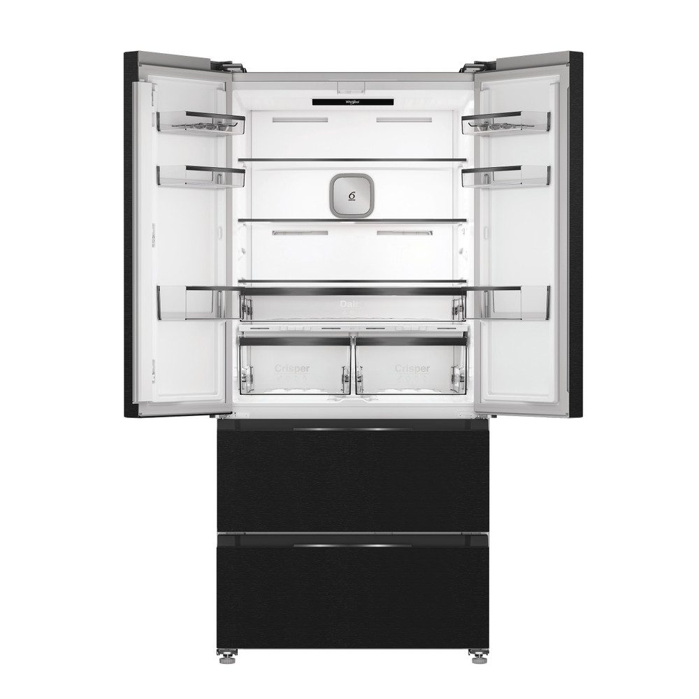 Whirlpool Side-by-Side Freestanding WHG2 6513 XK4UK Black/Inox Frontal open