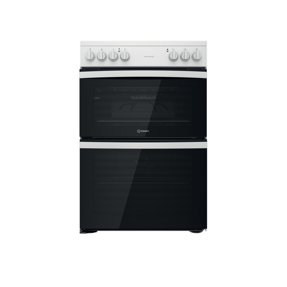 Indesit Double Cooker ID67V9KMW/UK White A Frontal
