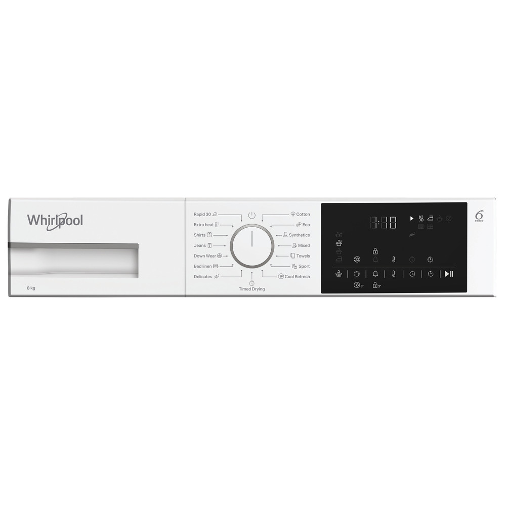Whirlpool Torktumlare D8 6BDWW EE White Program