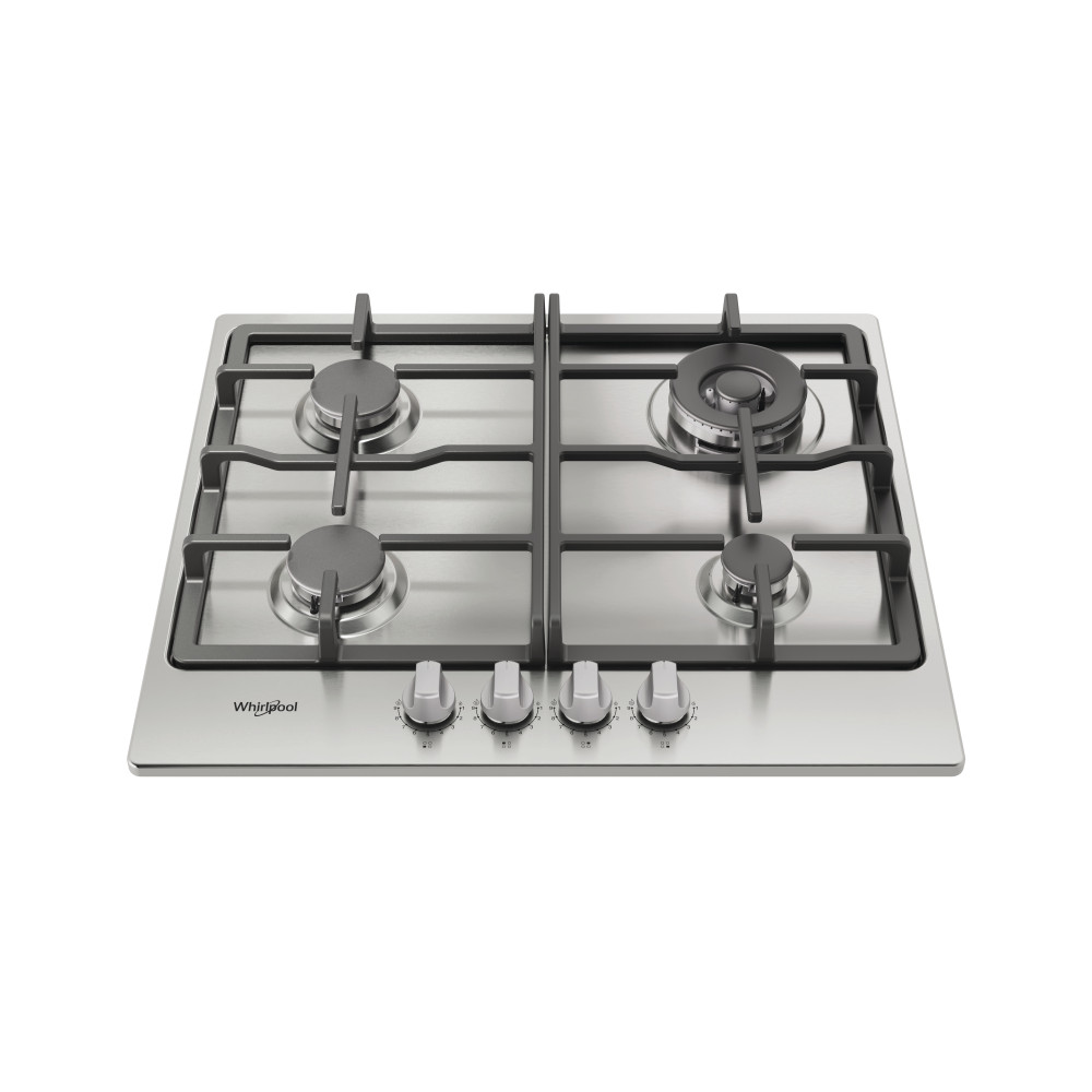 Whirlpool Варильна поверхня TGML 661 IX R Нержавіюча сталь Газова Frontal top down