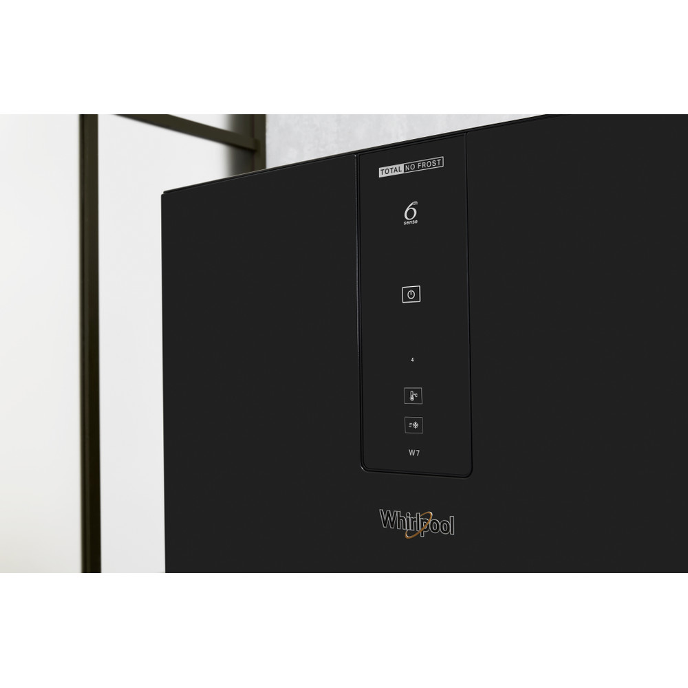 Whirlpool Hűtő/fagyasztó kombináció Szabadonálló W7 921O K AQUA Fekete 2 doors Lifestyle control panel
