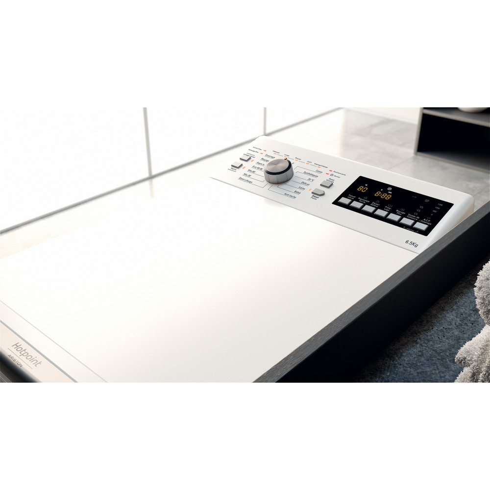 Hotpoint_Ariston Lave-linge Pose-libre CWMTG652UFR/N Blanc Lave-linge top D Control panel