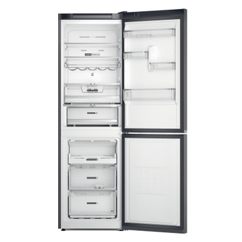 Whirlpool Kombinirani hladnjak Samostojeći W9 931A KS H Crna/Inox 2 doors Perspective open