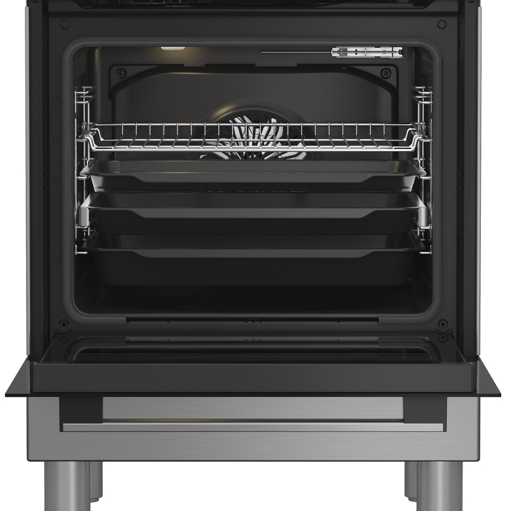 Hotpoint_Ariston Fogão H6I8LMSAX Inox Electrical Frontal open