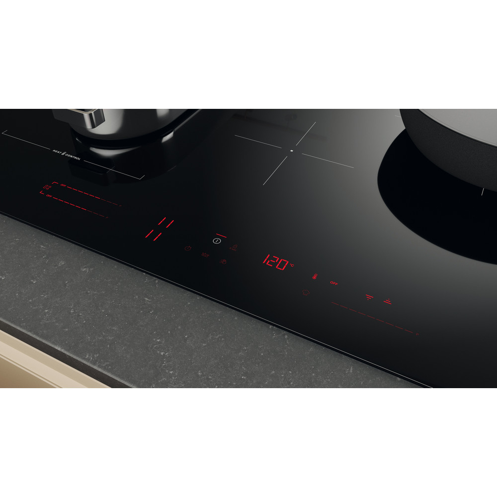 Whirlpool Kookplaat WTX8015DCF Zwart Induction vitroceramic Control panel