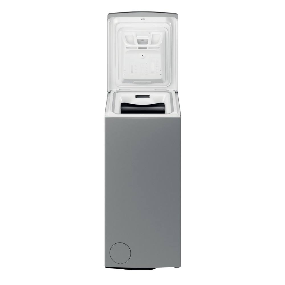 Whirlpool Maşină de spălat rufe Independent TDLRS 7232BS EU Silver Încărcare Verticală D Frontal open