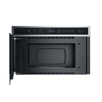 Whirlpool Micro-ondas Encastre WMN4I4BX Aço inoxidável Eletrónico 22 MO + Função Grill 750 Frontal open