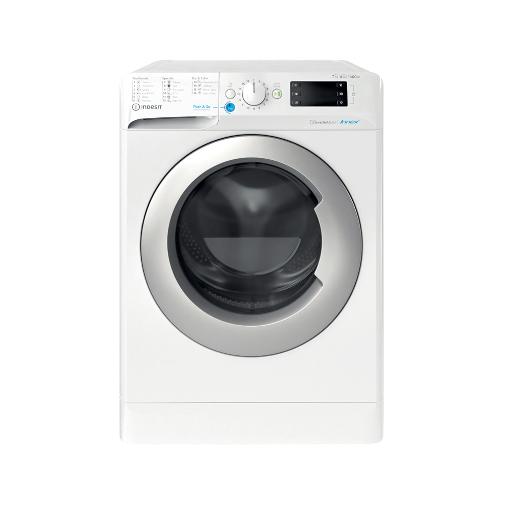 Indesit Perilica i sušilica Samostojeći BDE 761483X WS EE N Bijela Prednje punjenje Frontal