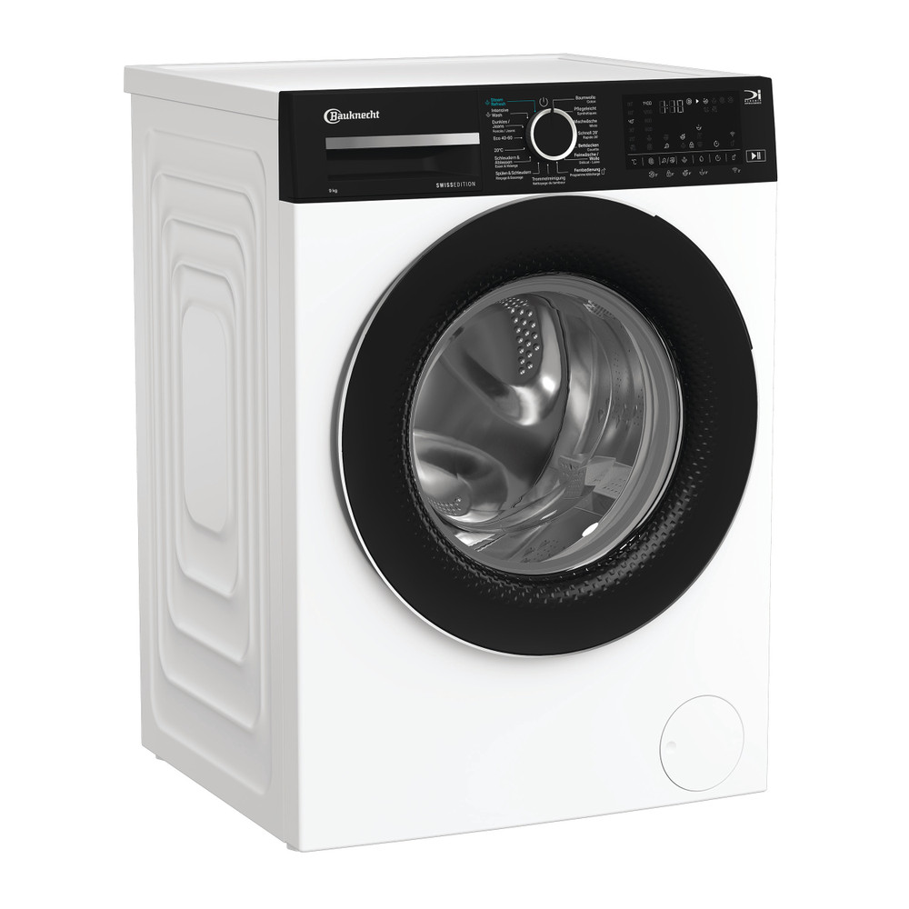 Bauknecht Lave-linge Appareil à pose libre BKWM6109 Blanc Chargeurs frontaux A Perspective