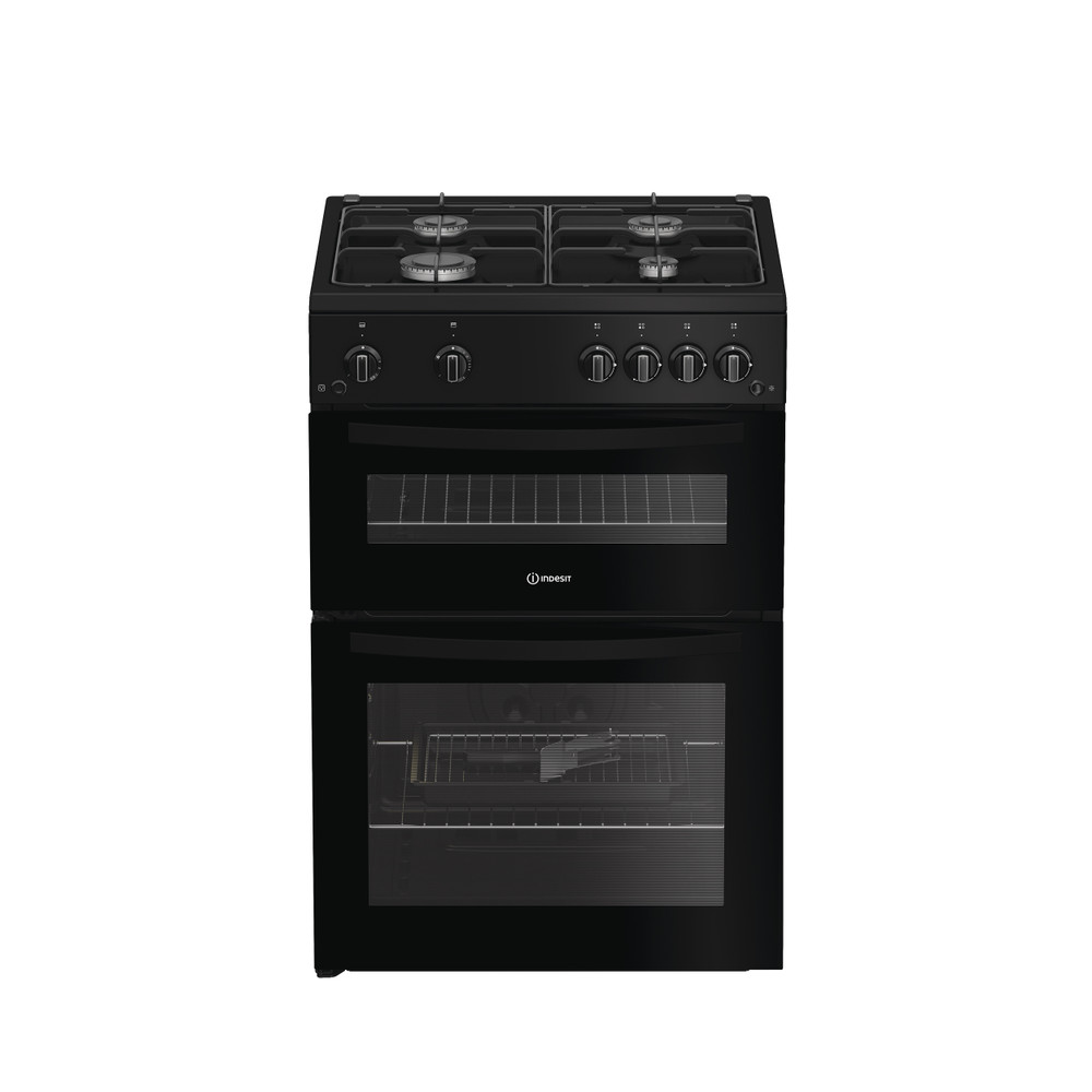 Indesit Double Cooker IDG6GB Black A+ Frontal