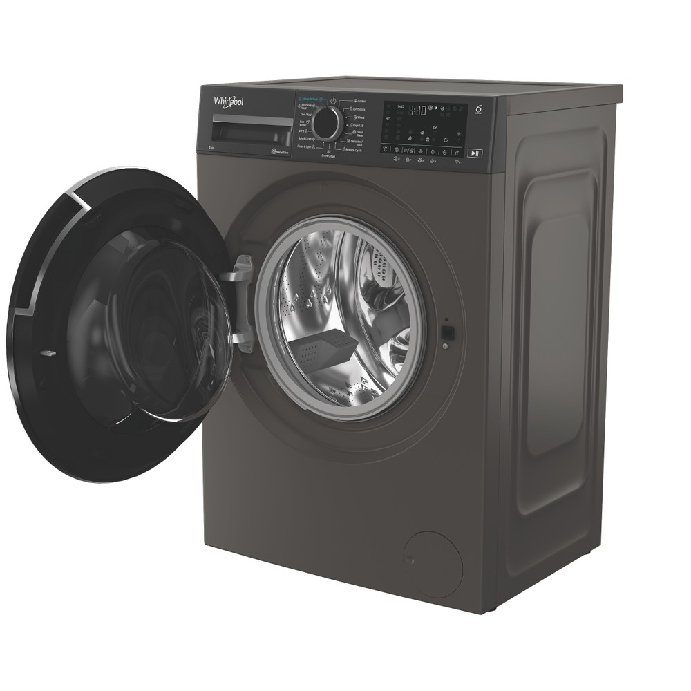 Whirlpool Maşină de spălat rufe Independent WAM 86GBC EE Manhattan Grey Încărcare frontală A Perspective open