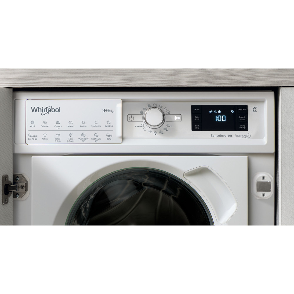 Whirlpool Washer dryer Built-in BI WDWG 961485 UK White Front loader Lifestyle control panel