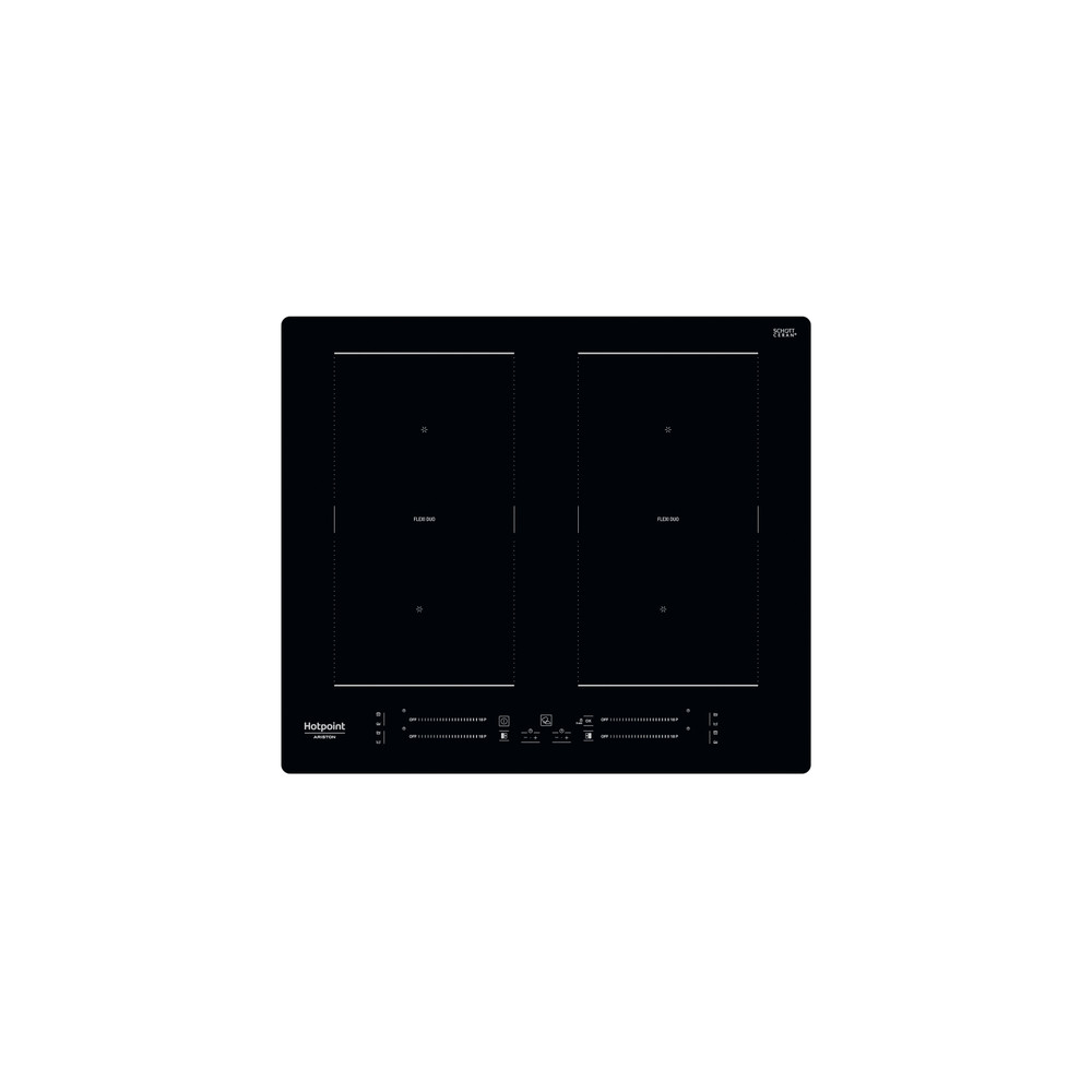 Hotpoint_Ariston Table de cuisson HS 5160C NE Noir Induction vitroceramic Frontal