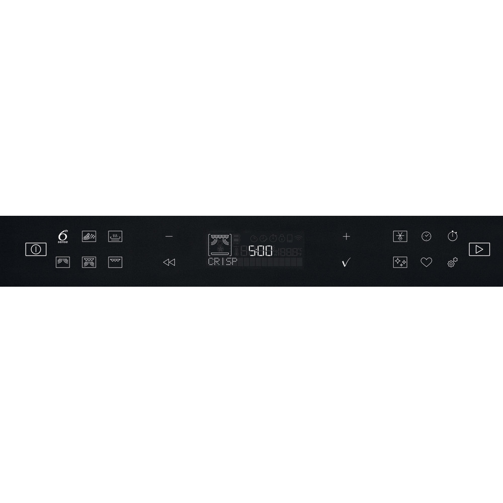 Whirlpool Mikrohullámú sütő Beépíthető W6 MD440 NB Fekete Elektromos 31 Mikrohullám+Grill funkció 1000 Program