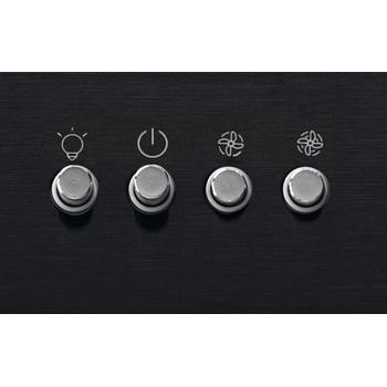 Indesit Afzuigkap Ingebouwd IHBS63FLMK Zwart Ingebouwd Mechanisch Control panel
