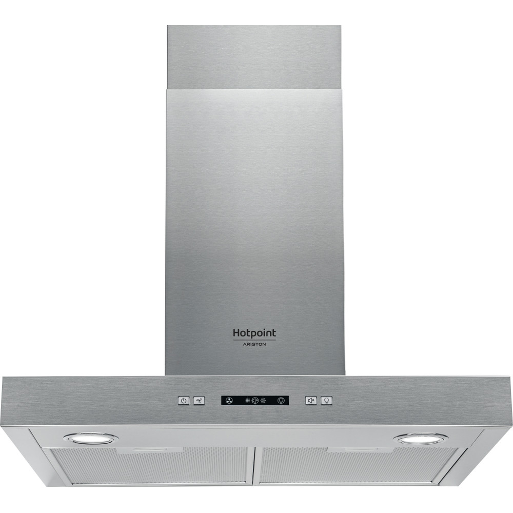 Hotpoint_Ariston Hotte Encastrable HHBS 6.7F LL X Inox Mural Electronique Frontal