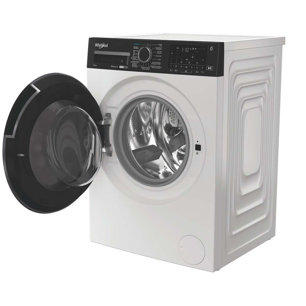 Whirlpool Wasdroger Vrijstaand WPD 0649W ADS BE Wit Voorlader Perspective open