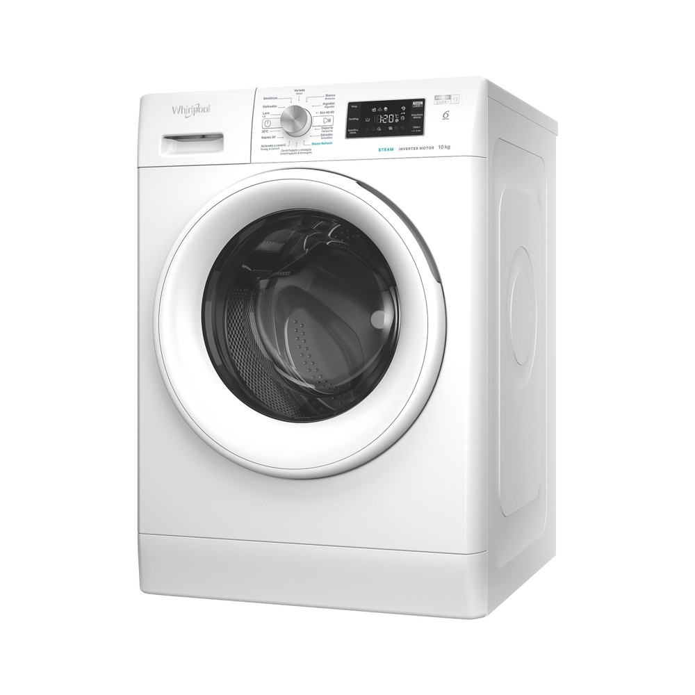 Whirlpool Lavadora Libre instalación FFB 10489 WV SPT Blanco Cargador frontal A Perspective