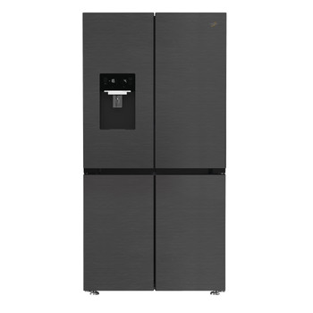 Whirlpool Side-by-Side Freestanding WHGF 6564 XK4UK Black/Inox Frontal