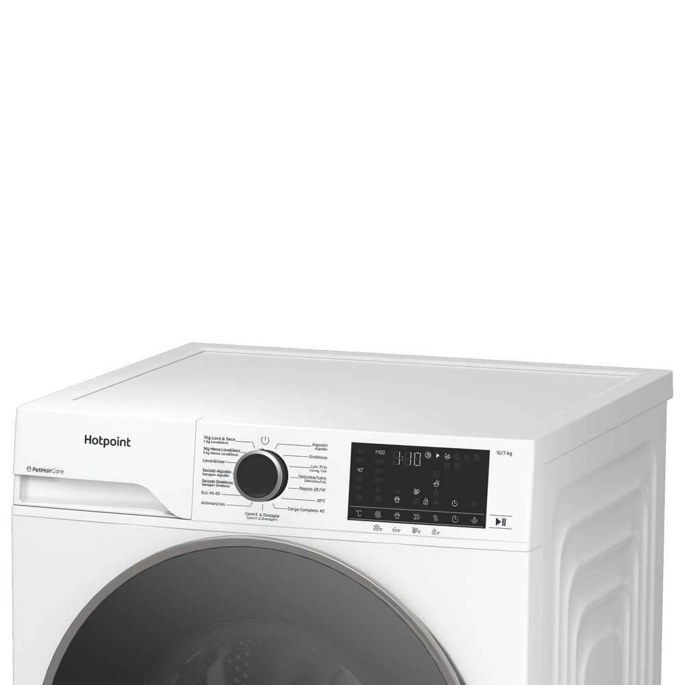Hotpoint Máquina de lavar e secar roupa Livre Instalação HBD 1781 SPT Branco Carga Frontal Lifestyle control panel