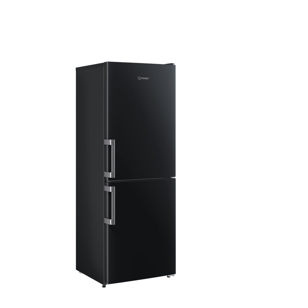Indesit Fridge-Freezer Combination Free-standing IB55 532 B UK Black 2 doors Perspective