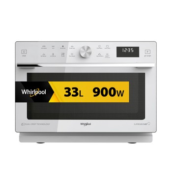 Whirlpool Four à micro-ondes Pose-libre MWSC 933 SW Blanc Électronique 33 Micro-ondes combiné 900 Frontal