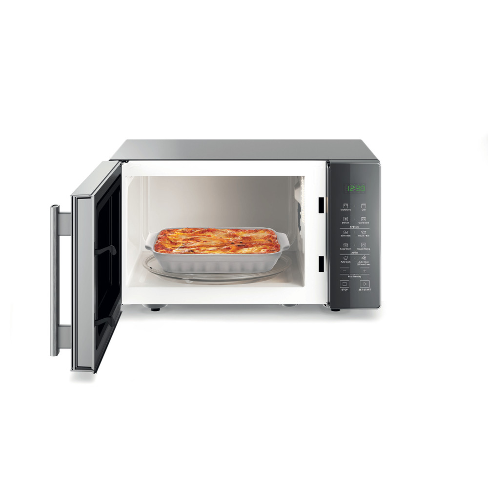 Bauknecht Microonde Apparecchio a posa libera MW 254 SM Nero nobile Elettrico 25 Microonde + Grill 900 Frontal open