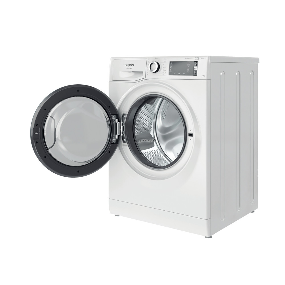 Hotpoint_Ariston Lavadora Libre instalación NLCD 10448 WD AW EU N Blanco Cargador frontal B Perspective open