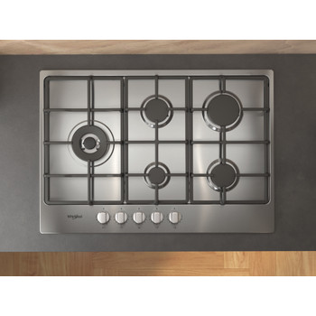 Whirlpool Table de cuisson TGML 761 IX R Inox Gaz Lifestyle frontal