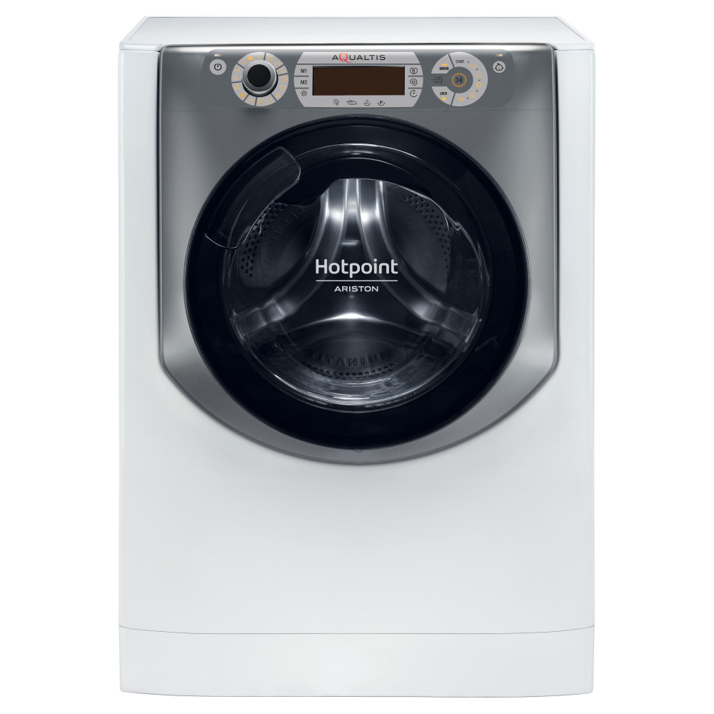 Hotpoint_Ariston Pralko-suszarka Wolnostojący AQD1072D 697 EU/B N Biały Ładowany od frontu Frontal