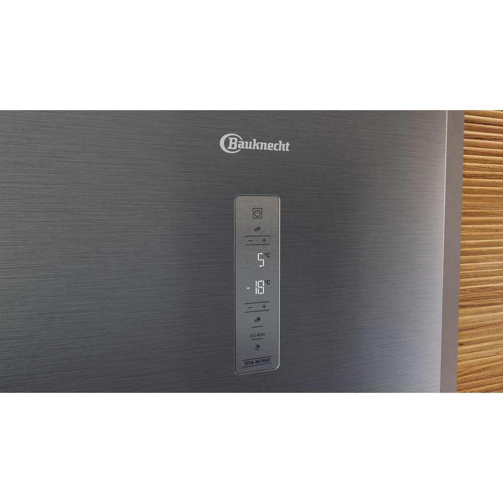 Bauknecht Køleskab/fryser kombination Fritstående KGN 20C2EIN Saturn Steel 2 doors Lifestyle control panel