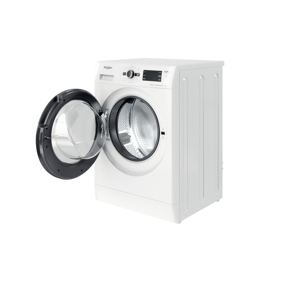 Whirlpool Lavadora secadora Libre instalación FWDG 961483 WBV SPT N Blanco Cargador frontal Perspective open