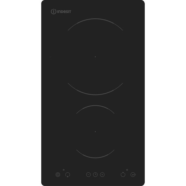 Indesit HOB VIA 320 XS C Black Induction vitroceramic Frontal