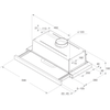 Indesit Exaustor Encastre H 461 IX.1/1 Inox Encastre Mecânico Technical drawing