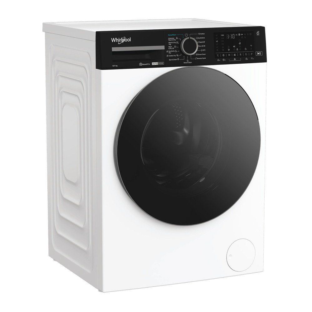 Whirlpool Práčka so sušičkou Voľne stojace WPD 0736W ADS EE Biela Spredu plnená Perspective