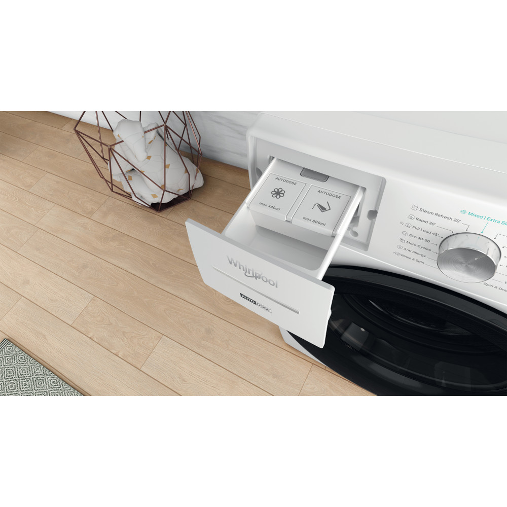 Whirlpool Mosógép Szabadonálló W8 W046WB EE Fehér Elöltöltős A Drawer