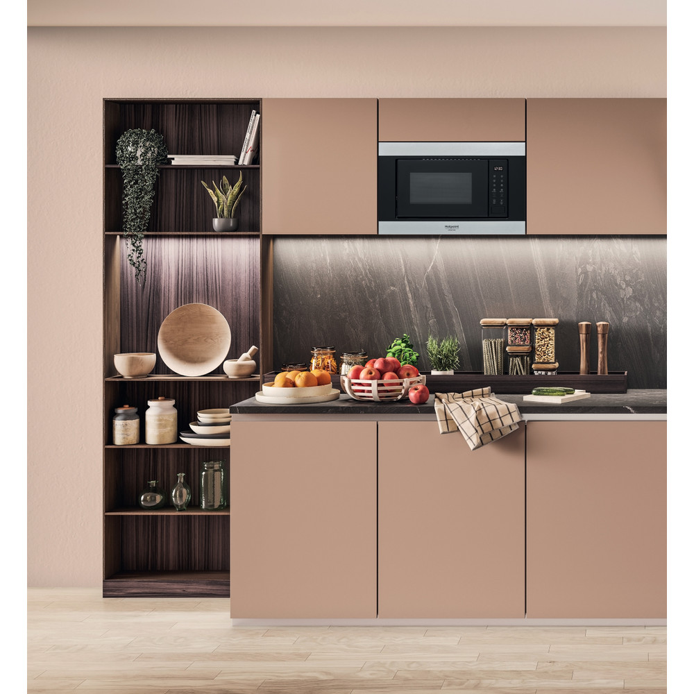 Hotpoint_Ariston Four micro-ondes Encastrable MF20S IX HA.1 Acier inoxydable Electronique 20 Micro-ondes uniquement 800 Lifestyle frontal