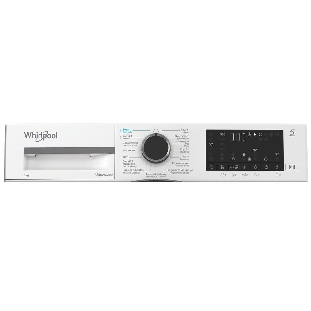 Whirlpool Lave-linge Pose-libre WAM 89WB BE Blanc Frontal A Program