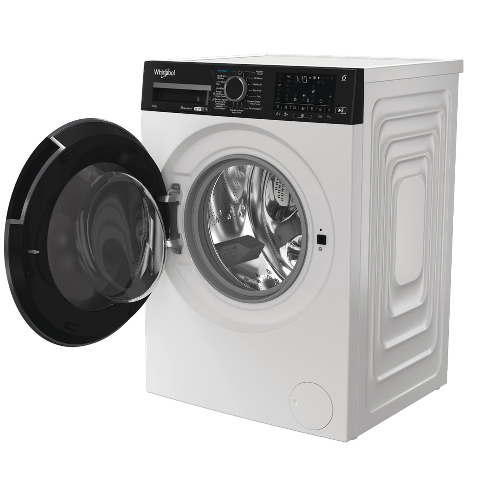 Whirlpool Máquina de lavar e secar roupa Livre Instalação WPD 0649W ADS SPT Branco Carga Frontal Perspective open