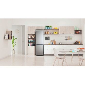 Indesit Combinación de frigorífico / congelador Libre instalación INFC8 TA23X Inox 2 doors Lifestyle frontal