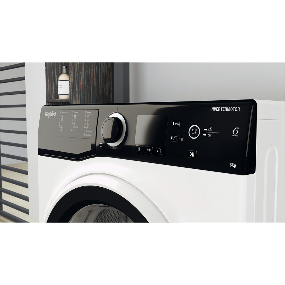 Whirlpool Mosógép Szabadonálló WRBSS 6249 S EU Fehér Elöltöltős C Lifestyle control panel