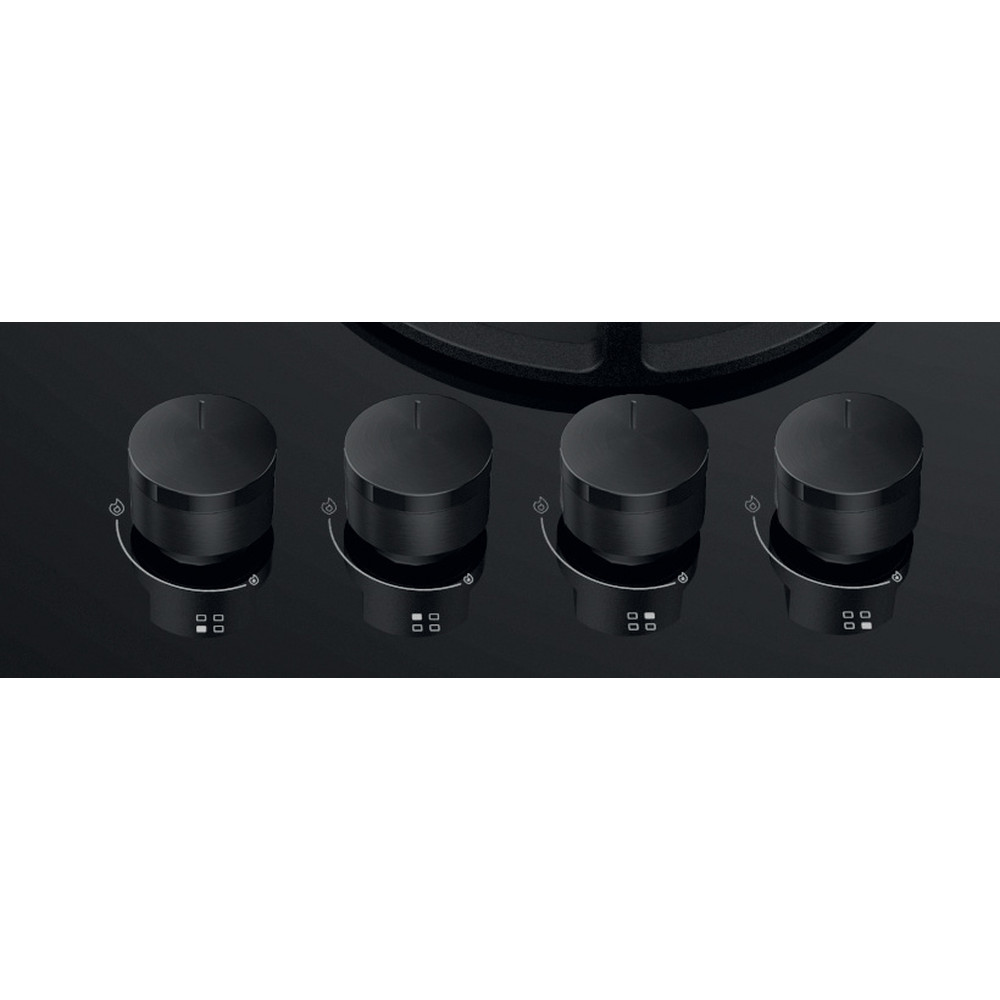 Whirlpool Plită GOR 625/NB1 Negru Gaz Control panel